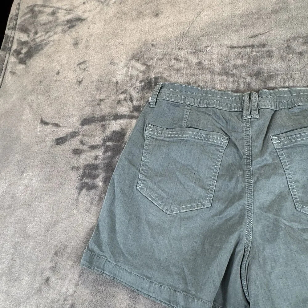 KUHL Sz 8 Kultivatr Shorts Womens Muted Teal Gray 4